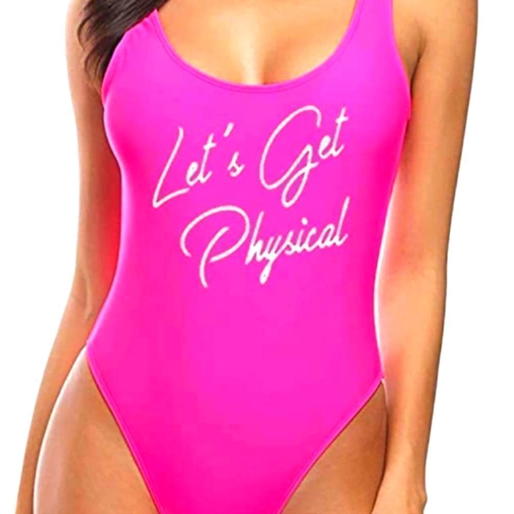 RETRO BRIGHT FUN PINK ONE PIECE SWIMSUIT